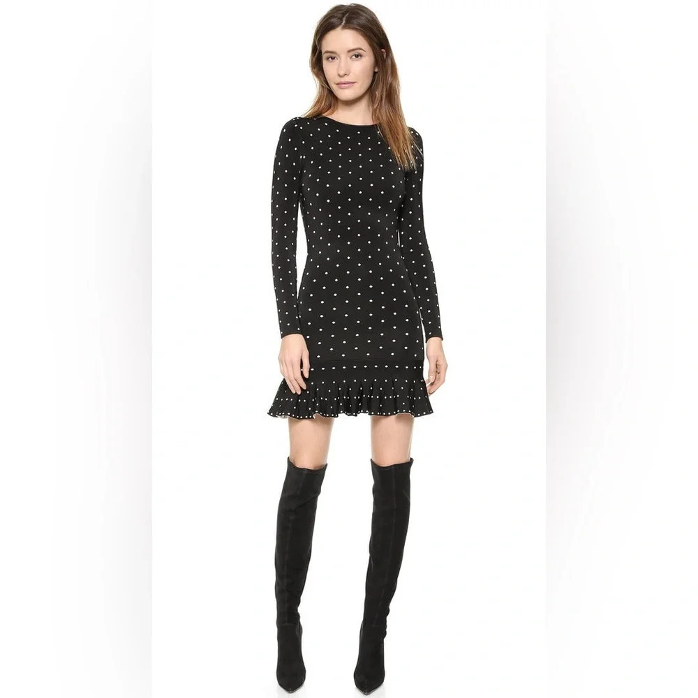 Torn By Ronny Kobo Polk a dot black and white dress Size: XS